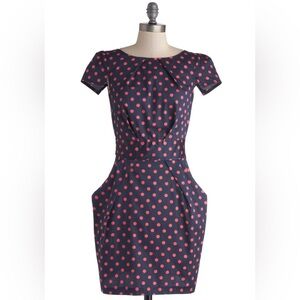 Tapioca Dokey Dress in Navy and Pink